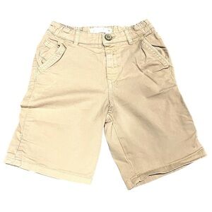Zara Limited Edition Boys Khaki Shorts Size 7 Adjustable Waist Casual